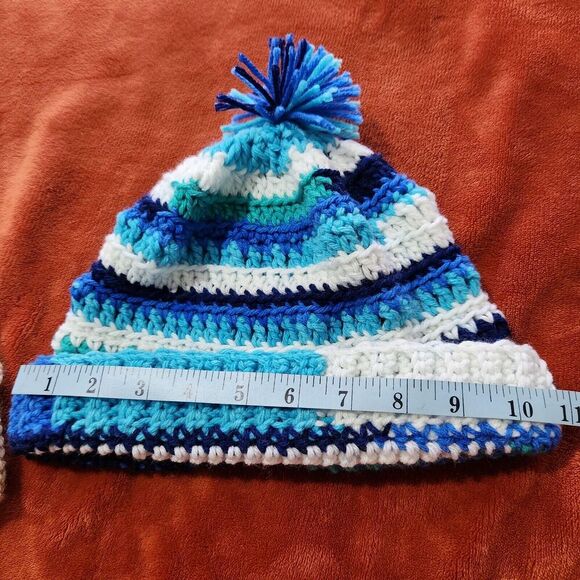 Handmade crochet hats Unisex 2pcs Warm Autumn Winter - Picture 3 of 6